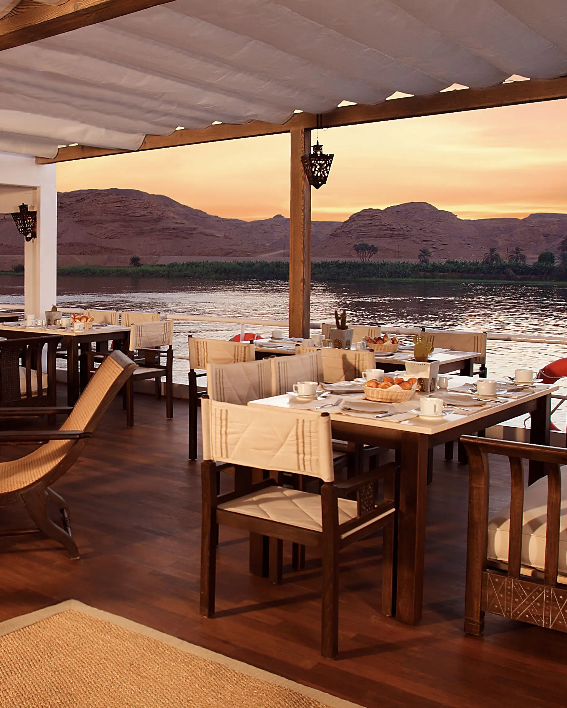 Sun deck of the Sanctuary Sun Boat III Nile Cruise Nile cruise